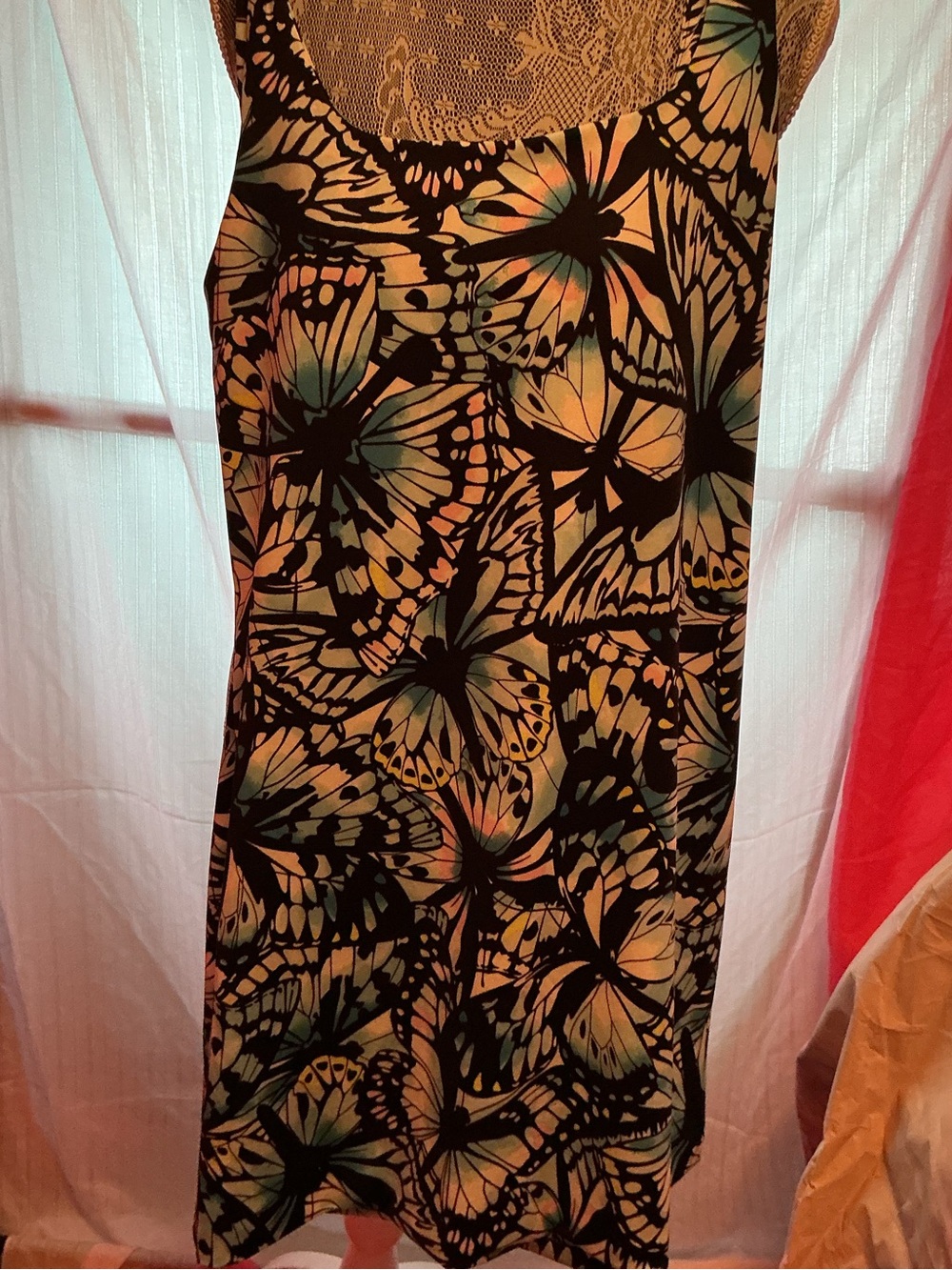 No Boundaries Black Maxi Dress with Butterfly Print